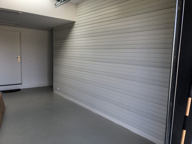 White Slatwalls for Garage