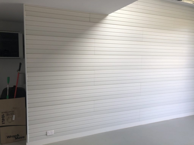 Brite White Wall Panels on Garage