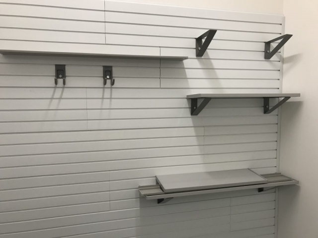 StoreWALL Brite White with Shelves
