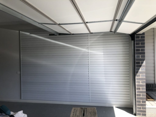 White Slatwall Garage Wall Panels