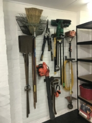 garden equipment garage storage
