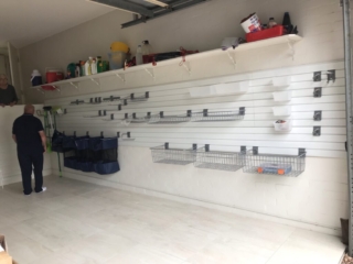 new home garage storage design