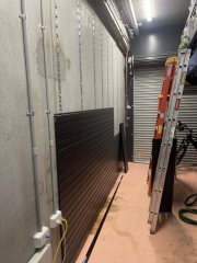 black slatwall garage wall storage