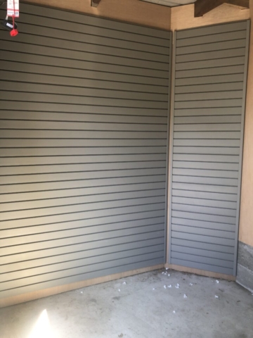 Grey Garage Wall Panels on Marine Board