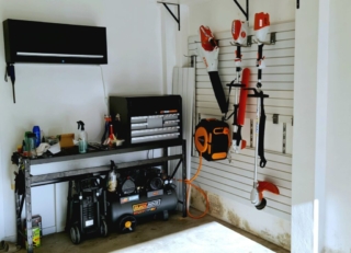 garden equipment garage storage
