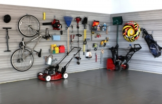 gardening equipment garage storage