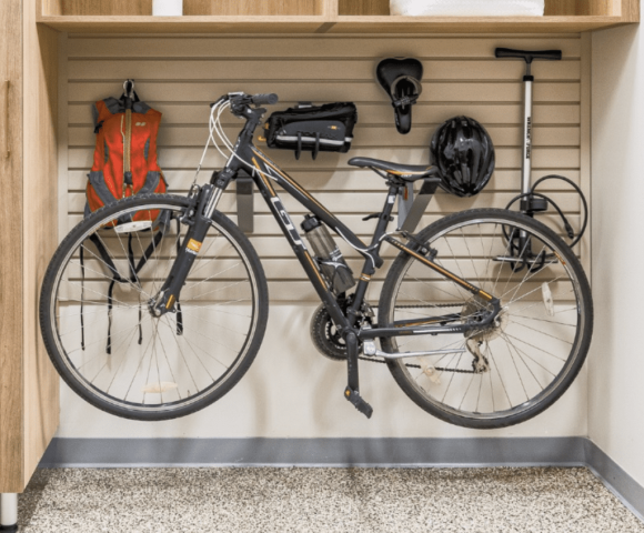 Bike storage using brackets Bike storage using brackets