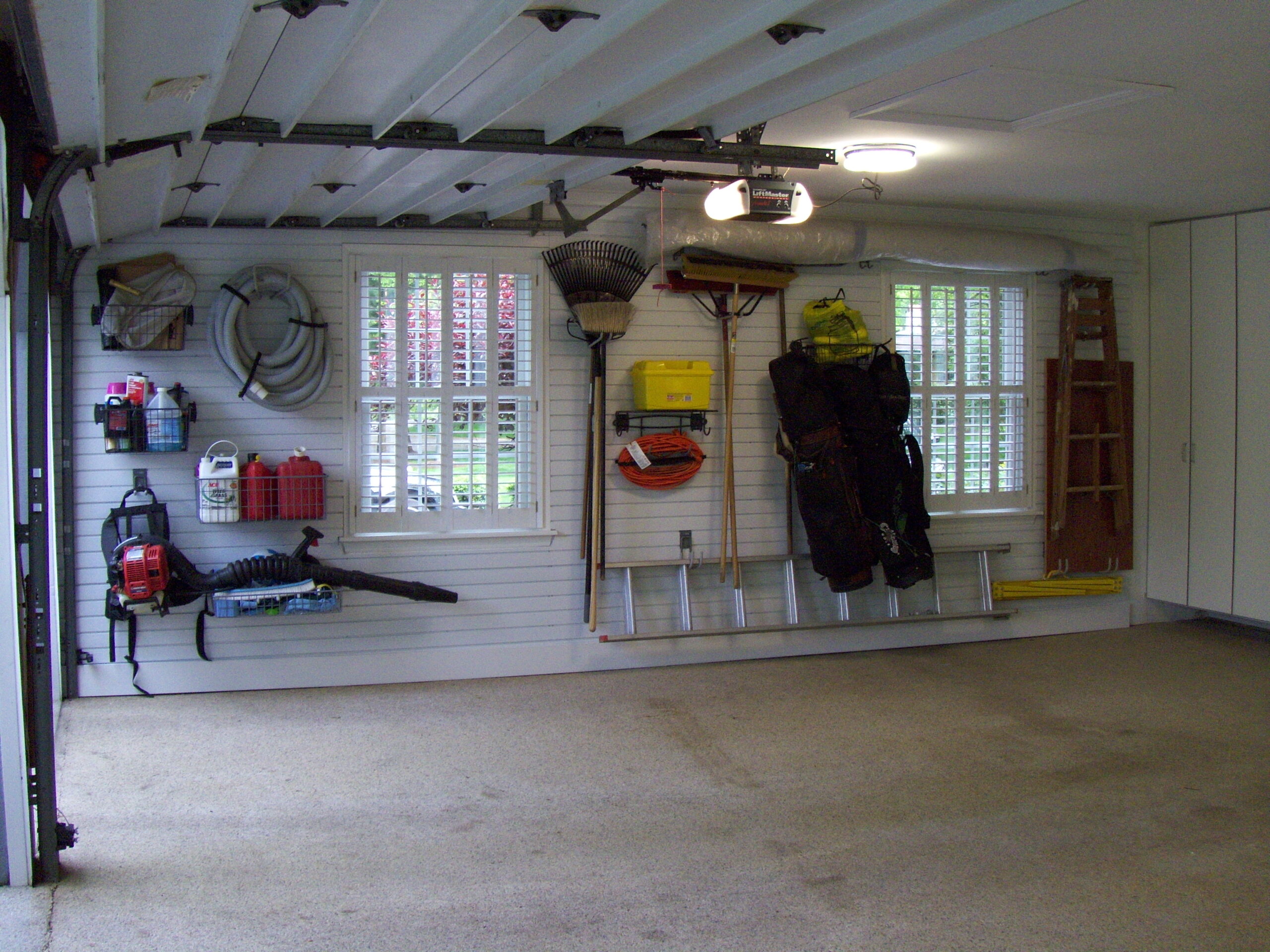 Garage slatwall installation