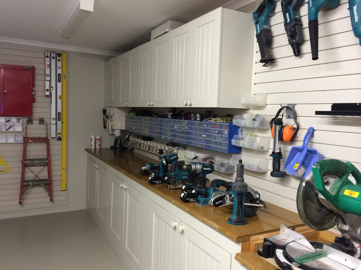 spare kitchen in garage