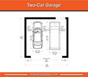 right garage size for 2 cars